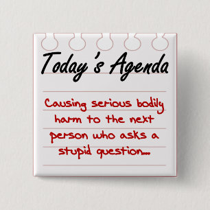 Vraag geen stoute vragen vierkante button 5,1 cm