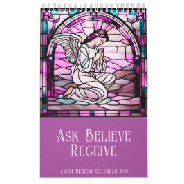 Vraag, geloof, ontvang Angel Glas in lood 2025 Kalender