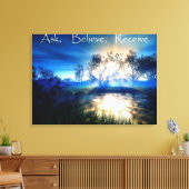 Vraag geloof ontvang op mooi natuur afbeelding canvas afdruk (Insitu (Woonkamer))