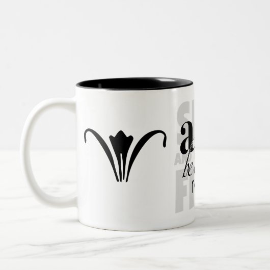 Vraag geloven ontvangen tweekleurige koffiemok (Links)