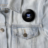 Vraag God Magische knop 8Ball Ronde Button 5,7 Cm (In situ)