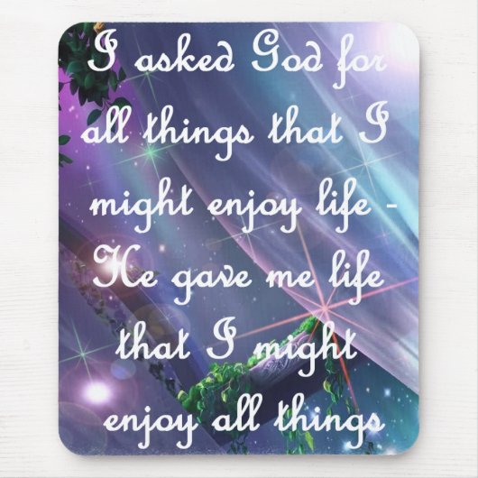 Vraag God Mousepad Muismat (Voorkant)