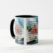 Vraag Gods vergiffenis Mok met twee tonen (Voorkant links)