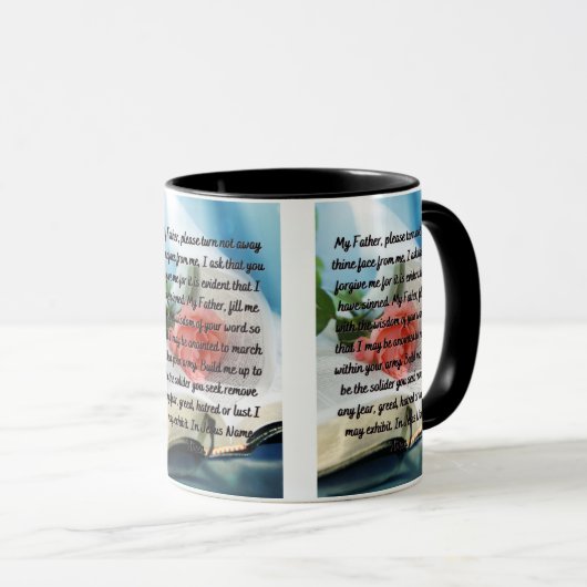 Vraag Gods vergiffenis Mok met twee tonen (Voorkant rechts)