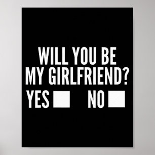 Vraag haar of je mijn vriendinnetje kunt zijn Scha Poster