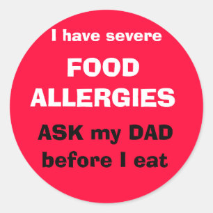 Vraag het aan mijn DAD voordat ik eet Ronde Sticker