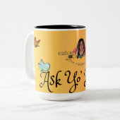 Vraag het aan pastoor tweekleurige koffiemok (Voorkant links)