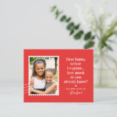 Vraag het aan Santa EDITABLE COLOR Holiday Kaart B (Staand voorkant)