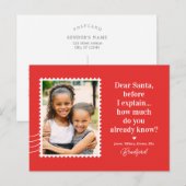 Vraag het aan Santa EDITABLE COLOR Holiday Kaart B (Voorkant / Achterkant)