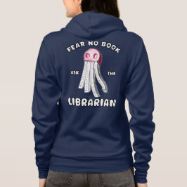 Vraag het de bibliothecaris voor en achter afgedru hoodie