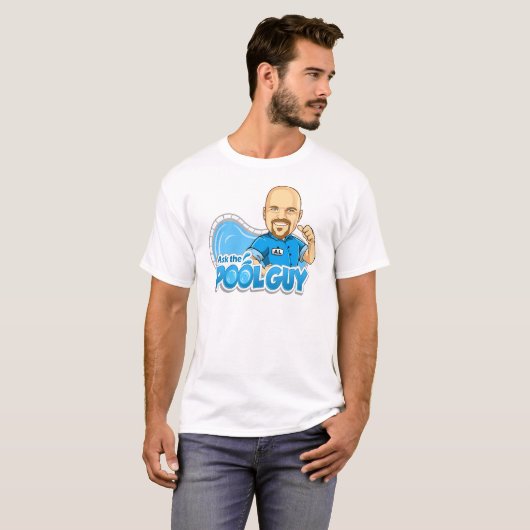 Vraag het de Pool Guy T-shirt (Voorkant volledig)