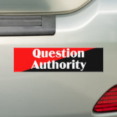 Vraag het gezag 2 sticker (Op auto)