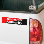 Vraag het gezag 2 sticker (Op Truck)