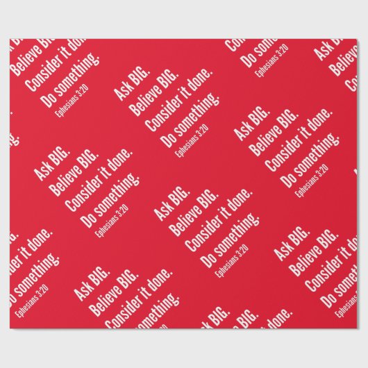 Vraag het grote Inspirerend leven Witte Tekst in r Cadeaupapier (Vlak)