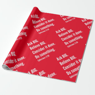 Vraag het grote Inspirerend leven Witte Tekst in r Cadeaupapier