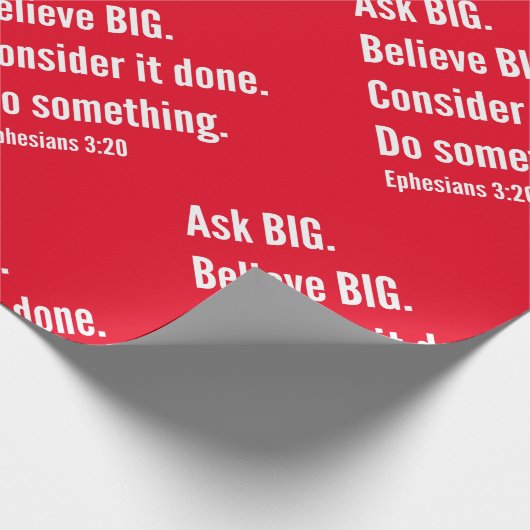 Vraag het grote Inspirerend leven Witte Tekst in r Cadeaupapier (Hoek)