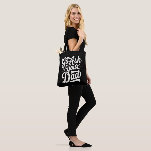 Vraag het je vader Grappig Moederdag  Tote Bag (Op model)