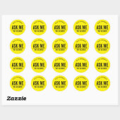 Vraag het me, ik ben vrijwilliger ronde sticker (Vel)
