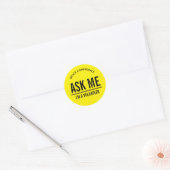 Vraag het me, ik ben vrijwilliger ronde sticker (Envelop)