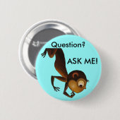 Vraag het me ronde button 5,7 cm (Voorkant /achterkant)