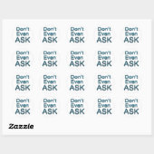 Vraag het niet eens ronde sticker (Vel)