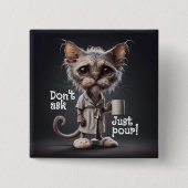 Vraag het niet, schenk gewoon! vierkante button 5,1 cm (Voorkant)