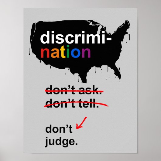 Vraag het niet. Zeg het niet. Niet oordelen Poster (Voorkant)