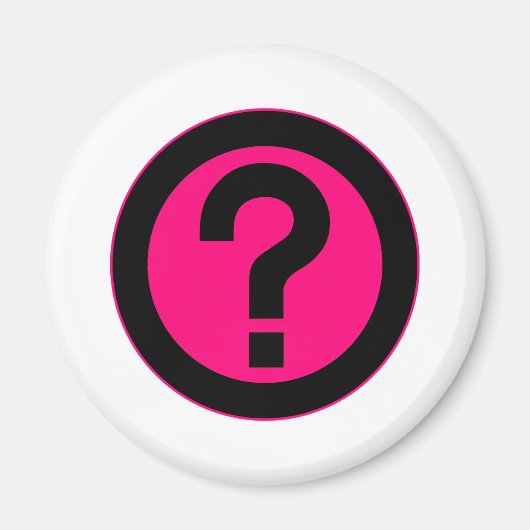 Vraag het Teken vragen het Symbool van de Vraag Magneet (Voorkant)