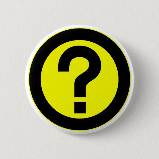 Vraag het Teken vragen het Symbool van de Vraag Ronde Button 5,7 Cm (Voorkant)