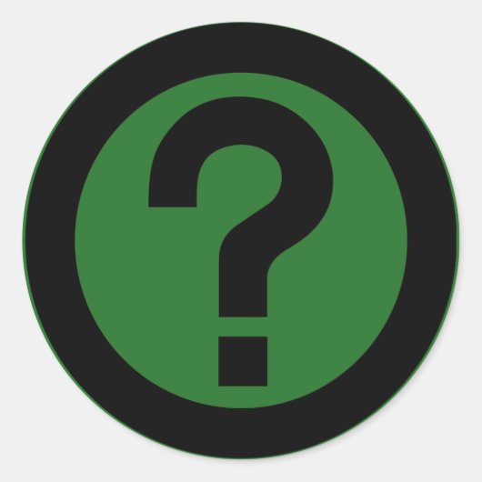 Vraag het Teken vragen het Symbool van de Vraag Ronde Sticker (Voorkant)