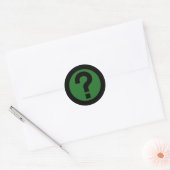 Vraag het Teken vragen het Symbool van de Vraag Ronde Sticker (Envelop)
