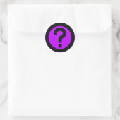Vraag het Teken vragen het Symbool van de Vraag Ronde Sticker (Tas)