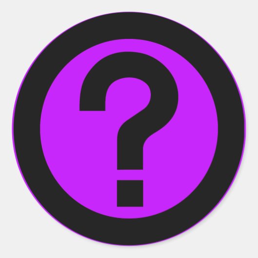 Vraag het Teken vragen het Symbool van de Vraag Ronde Sticker (Voorkant)
