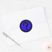 Vraag het Teken vragen het Symbool van de Vraag Ronde Sticker (Envelop)