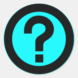 Vraag het Teken vragen het Symbool van de Vraag Ronde Sticker