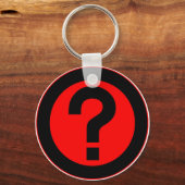 Vraag het Teken vragen het Symbool van de Vraag Sleutelhanger (Voorkant)