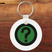 Vraag het Teken vragen het Symbool van de Vraag Sleutelhanger (Voorkant)
