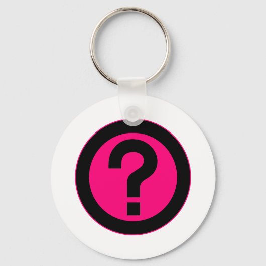 Vraag het Teken vragen het Symbool van de Vraag Sleutelhanger (Voorkant)