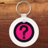 Vraag het Teken vragen het Symbool van de Vraag Sleutelhanger (Voorkant)