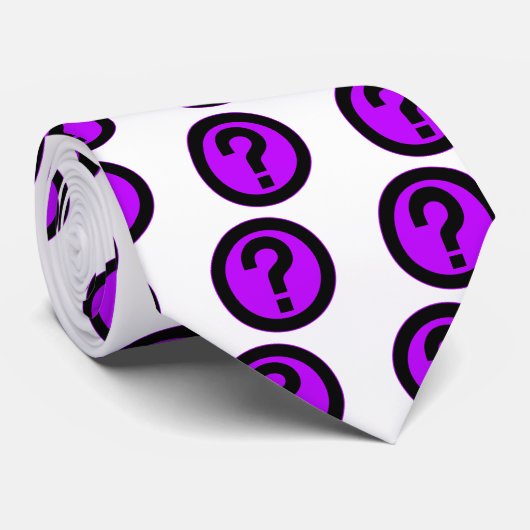 Vraag het Teken vragen het Symbool van de Vraag Stropdas (Opgerold)