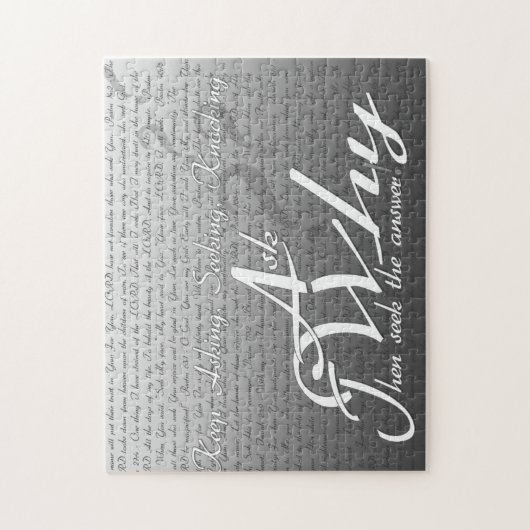 Vraag het, zoek Christelijk Poster Legpuzzel (Verticaal)