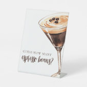 Vraag hoeveel Espresso Martini Vrijgezellenfeest Reclamebord Met Voetstuk (Voorkant)