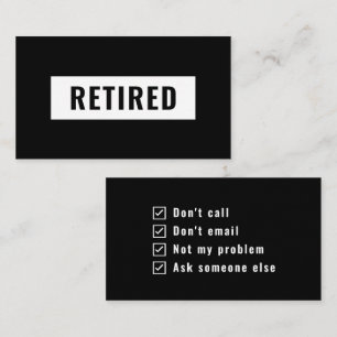Vraag iemand anders Else Funny Retirement Gag Joke Visitekaartje