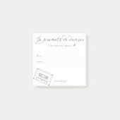 Vraag 'Ik beloof je te dansen' Post-it® Notes (Voorkant)