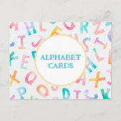 Vraag is voor vraag - Alphabet Flash Kaart (Achterkant)