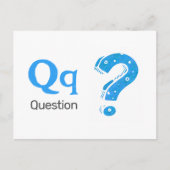 Vraag is voor vraag - Alphabet Flash Kaart (Voorkant)