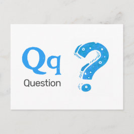 Vraag is voor vraag - Alphabet Flash Kaart