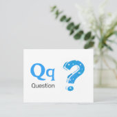 Vraag is voor vraag - Alphabet Flash Kaart (Staand voorkant)