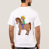 Vraag je me om ruitersport? t-shirt (Achterkant)