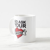 Vraag je moeder koffiemok (Voorkant links)
